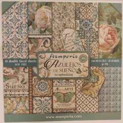 Stamperia - Paper Pack - Azulejos 8"x8"- 10 dubbelsidiga ark