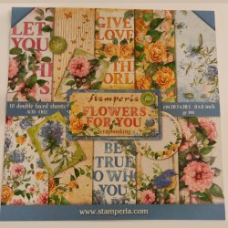 Stamperia Paper Pack - Flowers for You 8"x8" - 10dubbelsidiga ark