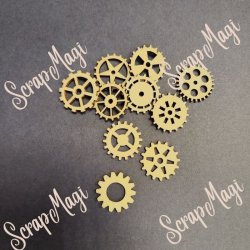 Kugghjul, cogs, chipboard