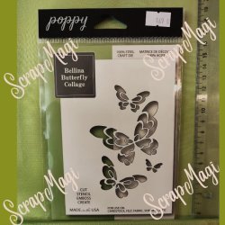 bellina butterfly collage, poppy, dies