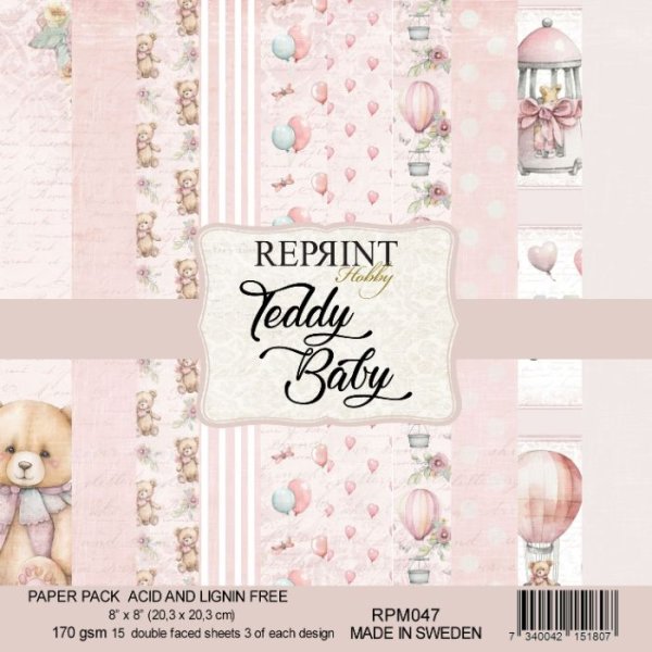Reprint - Teddy Baby Collection pack - 8x8 15 ark
