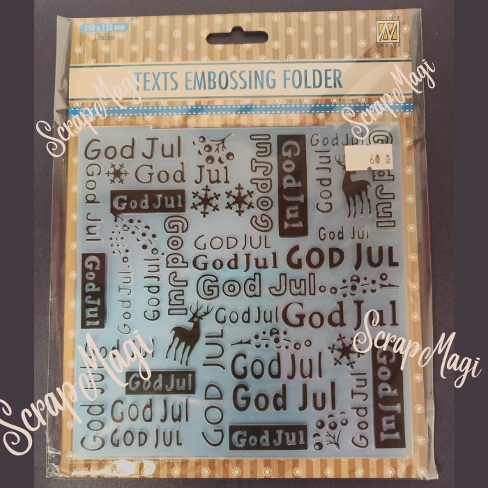Nellies Choice Embossing Folder God Jul 15x15 cm